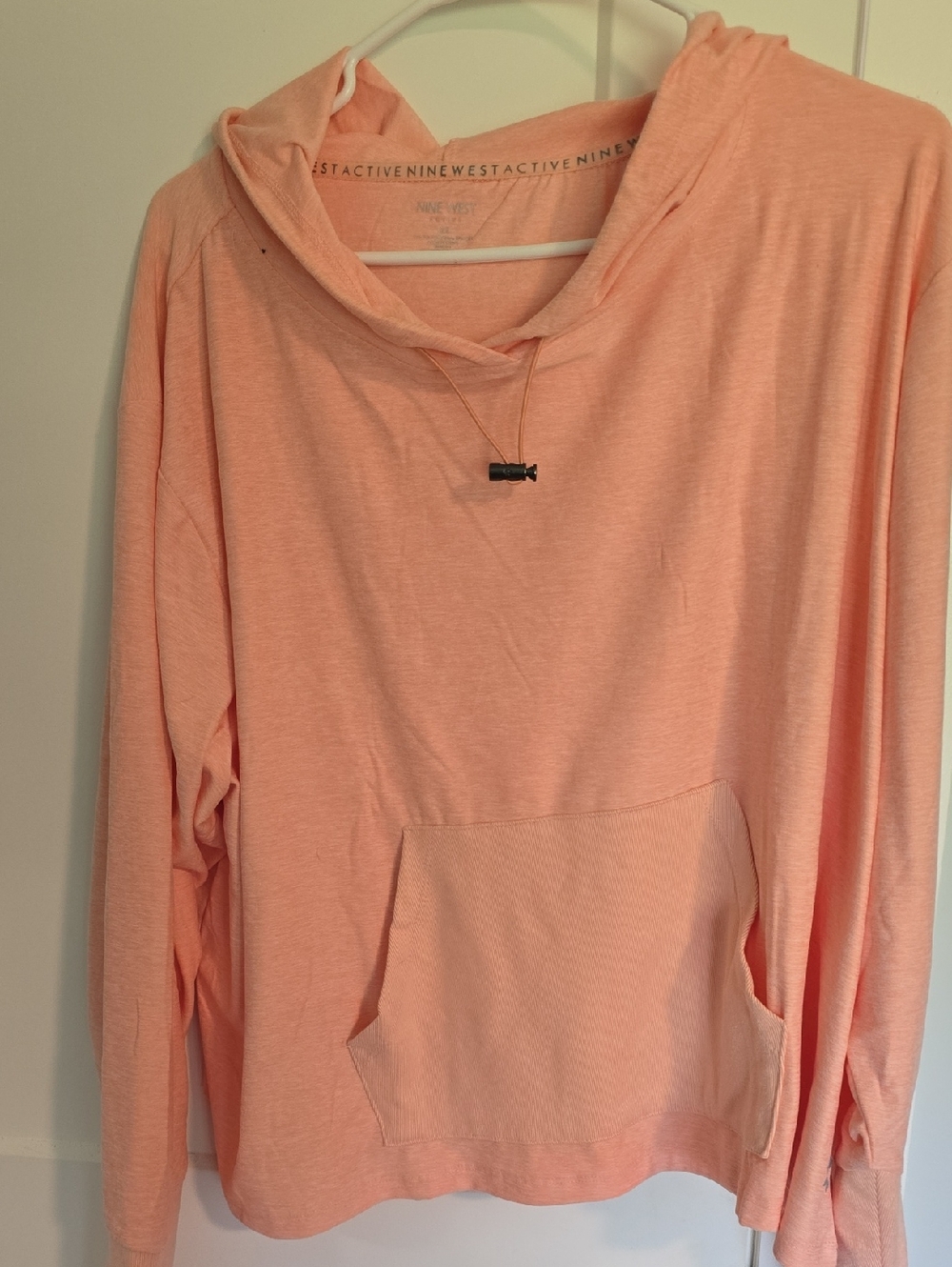 Nine West Peach Active Pullover Hoodie